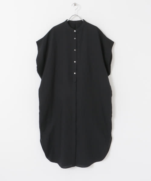美品♪ アーバンリサーチ リネン100%ロングシャツワンピース くすみミント URBAN RESEARCH DOORS（アーバンリサーチドアーズ）の「リネン