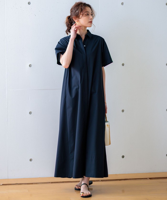 セール】【CLASSY.コラボ】ビスチェコンビ シャツワンピース