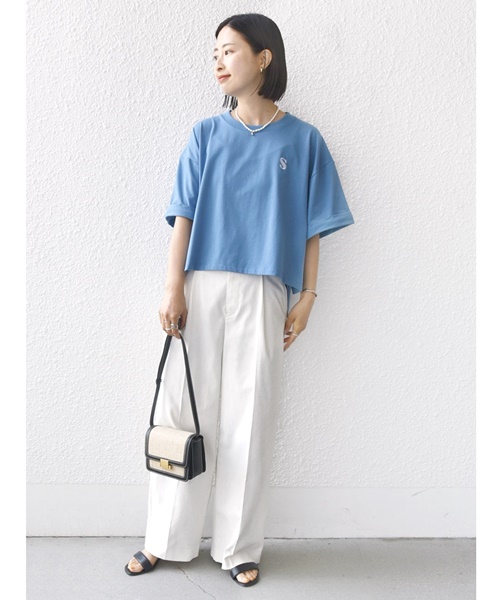 セール】【WEB限定】ドルマン 刺繍 ワイド TEE(506093183