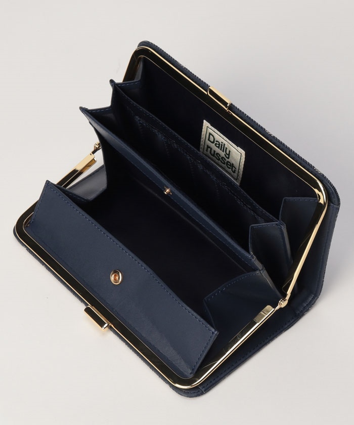 セール 30%OFF】【デイリーラシット】デニムジャガードがま口長