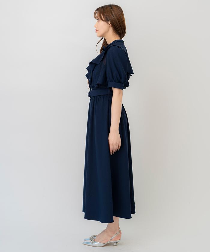 ★REISS Alba ラッフルディテイルストラッピー 上質マキシ★ リー ラジウィル パイソンエンボス プチダブルバッグ