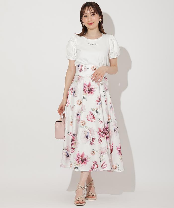 新品、未使用。ウィルセレクションのビックフラワーサーキュラースカート セール 40%OFF】ビックフラワーサーキュラースカート(506106365