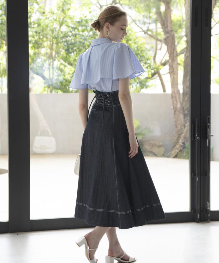 フロントジップデニムスカート(506106372) | AND COUTURE(AND フロントジップデニムスカート(506106372) | AND COUTURE(AND