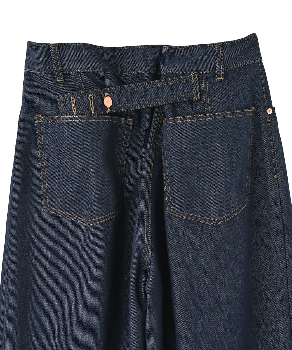 美品 marjour TUCK DENIM タックデニムパンツ 濃紺 ワイド M 美品 marjour TUCK DENIM タックデニムパンツ 濃紺 ワイド M