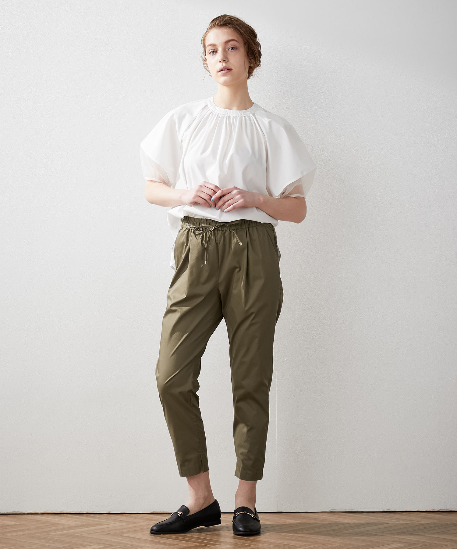 ルスークホリデー LE SOUK HOLIDAY シアーチェックシャツ （ベージュ） ルスークホリデー LE SOUK HOLIDAY シアーチェックシャツ