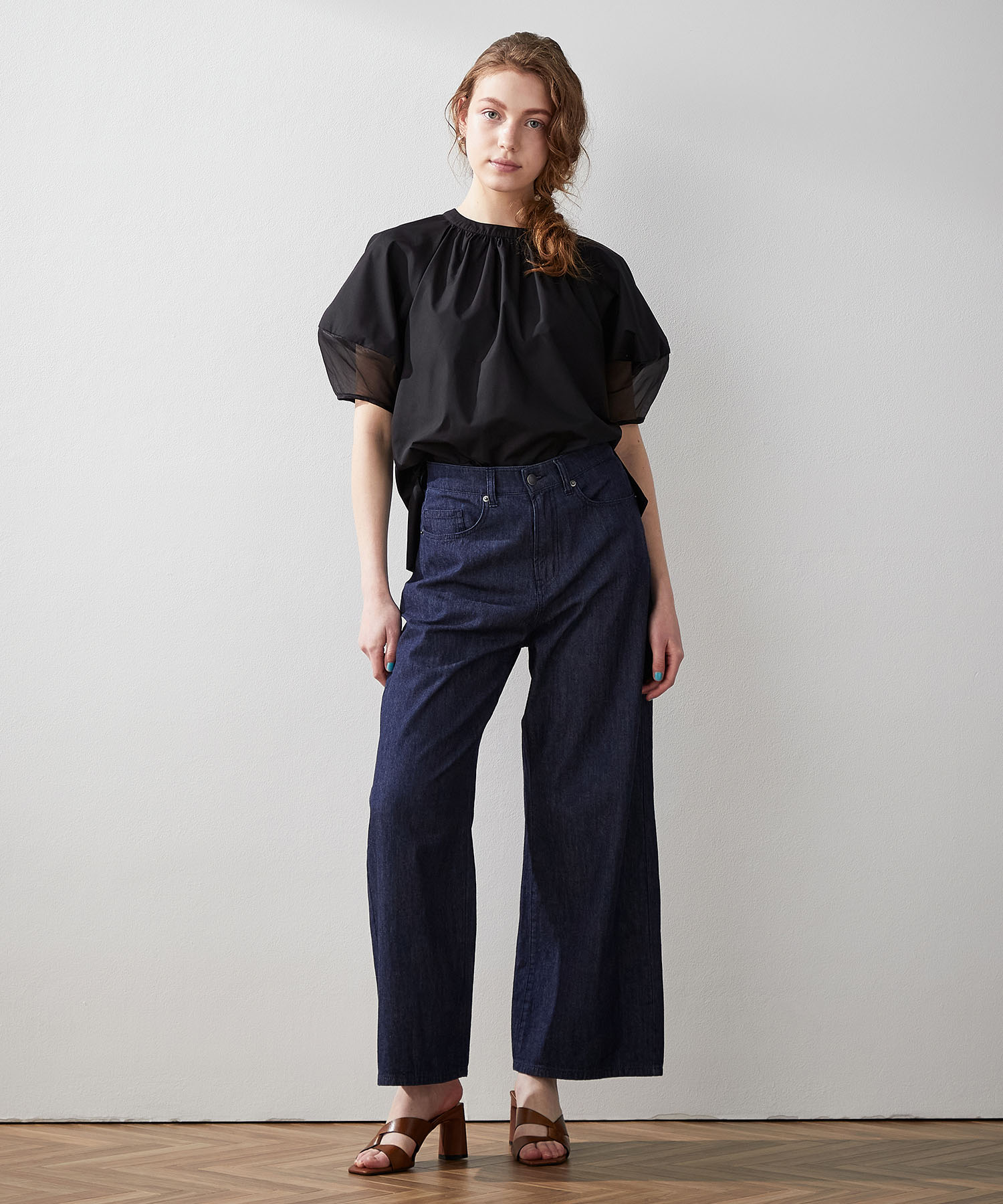 ルスークホリデー LE SOUK HOLIDAY シアーチェックシャツ （ベージュ） ルスークホリデー LE SOUK HOLIDAY シアーチェックシャツ