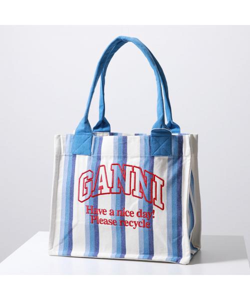 【GANNI】Easy tote bag トートバッグ Large Easy Tote Bag - Ganni - Cotton - Denim