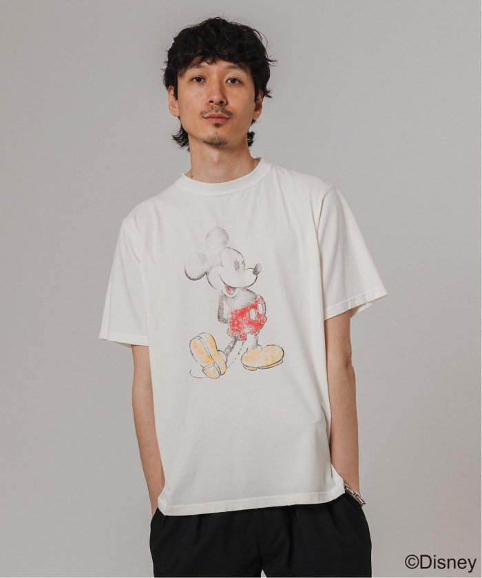 REMI RELIEF / 別注 HARD SP加工　Mickey Mouse セール】REMI RELIEF 別注 HARD SP加工 Tシャツ(MICKEY MOUSE