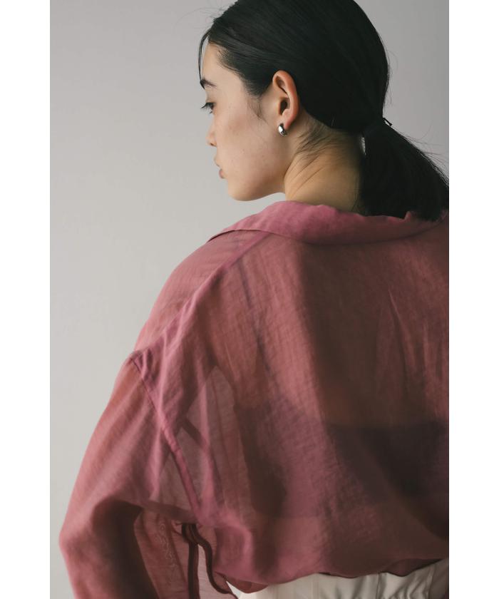 セール 20%OFF】スリットスリーブシアーシャツ(506119018