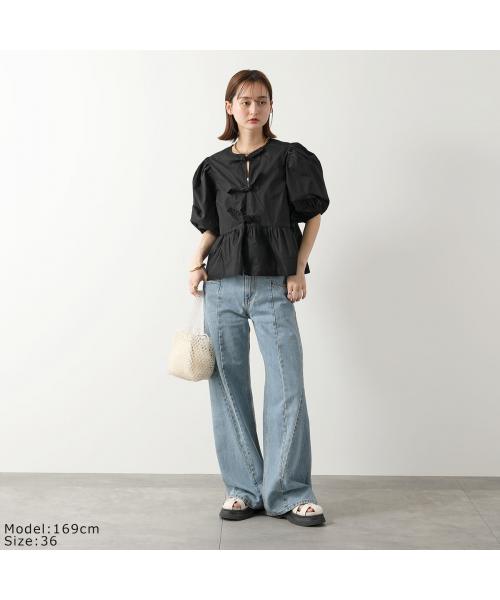 GANNI ブラウス Cotton Poplin Peplum Blouse ガニー GANNI GANNI ブラウス Cotton Poplin Peplum Blouse