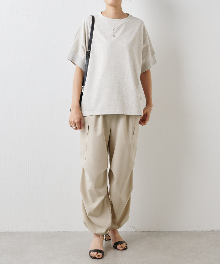 ビアズリー刺しゅう入りドルマンT ビアズリー BEARDSLEY 刺しゅう入りドルマンT （lightbeige