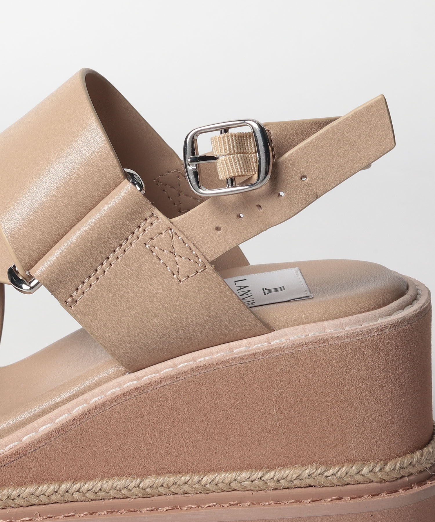 LANVIN シケンストゥイストティテルサンタル 【関税込】 セール 12%OFF】バックストラップウェッジサンダル(505931016