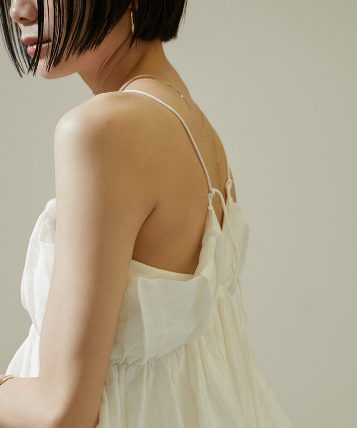 【新品】SALON adam et rope　タックギャザーキャミソール 楽天市場】【WEB限定】タックギャザーキャミソール／サロン