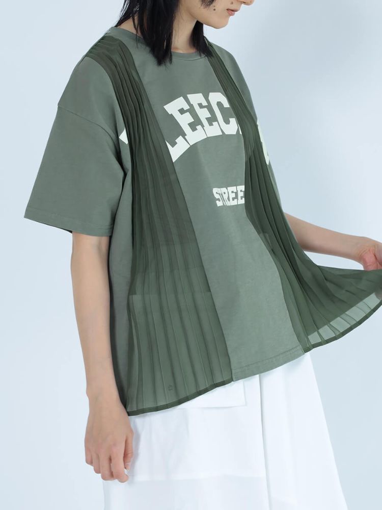 高質で安価 セール】ラシュッド LASUD ポイントシアープリーツカットソー トップス