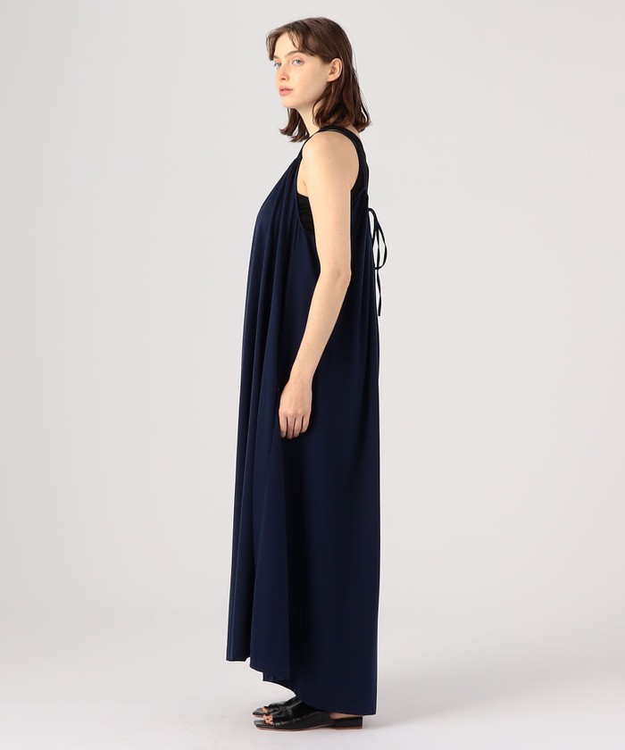 最終値下げ　CABaN キュプラポリエステルジャージー ギャザーワンピース 美品 CABaN ワンピース キュプラポリエステルジャージー ギャザー