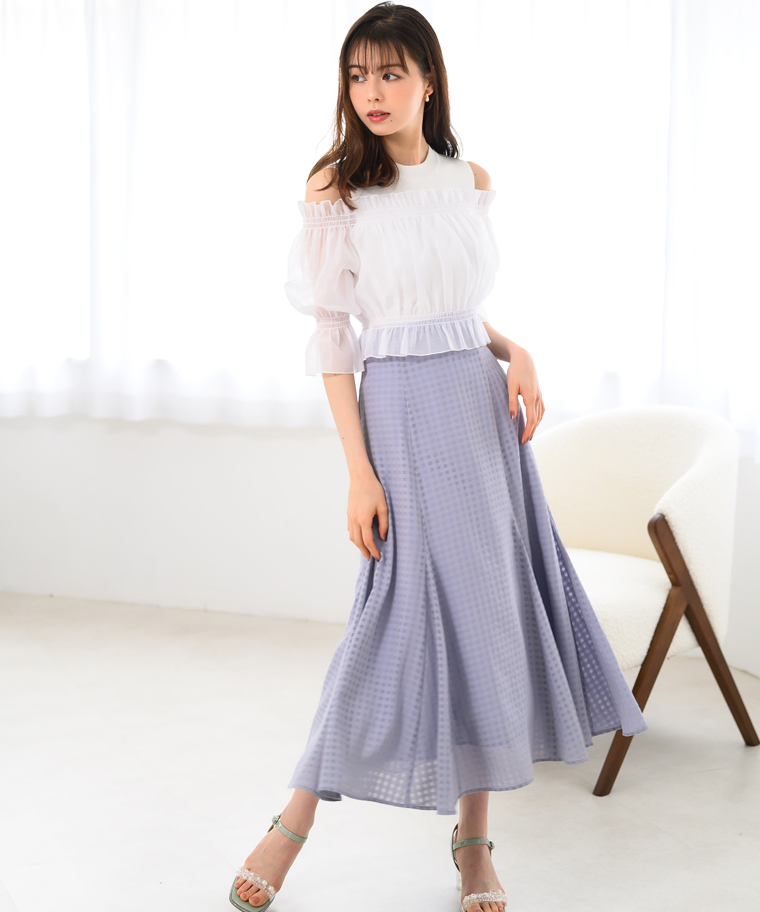 ミッシュマッシュ MISCH MASCH 【2024春夏新作】シアーチェック ミッシュマッシュ MISCH MASCH 【2024春夏新作】シアーチェック