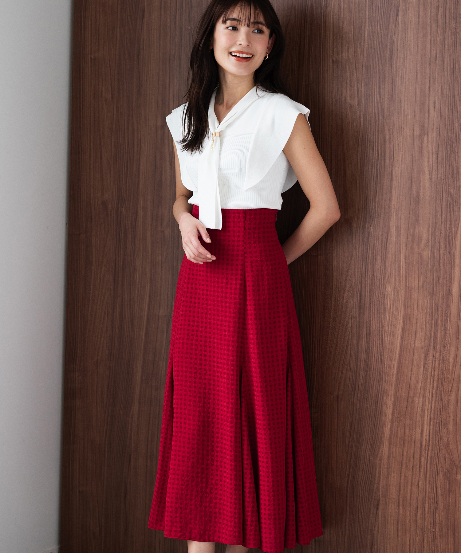 ミッシュマッシュ MISCH MASCH 【2024春夏新作】シアーチェック ミッシュマッシュ MISCH MASCH 【2024春夏新作】シアーチェック