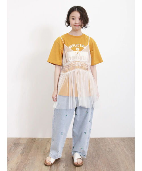 新品　SM2☆サックス／刺繍入りデニムカーブパンツ 新品 SM2☆サックス／刺繍入りデニムカーブパンツ - メルカリ