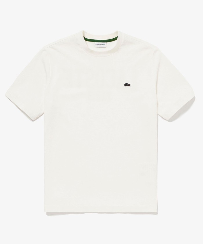 LACOSTE★半袖 ロゴ クルーネック バックプリント Tシャツ★白★ LACOSTE/ラコステ】バックプリント クルーネックTシャツ ワン