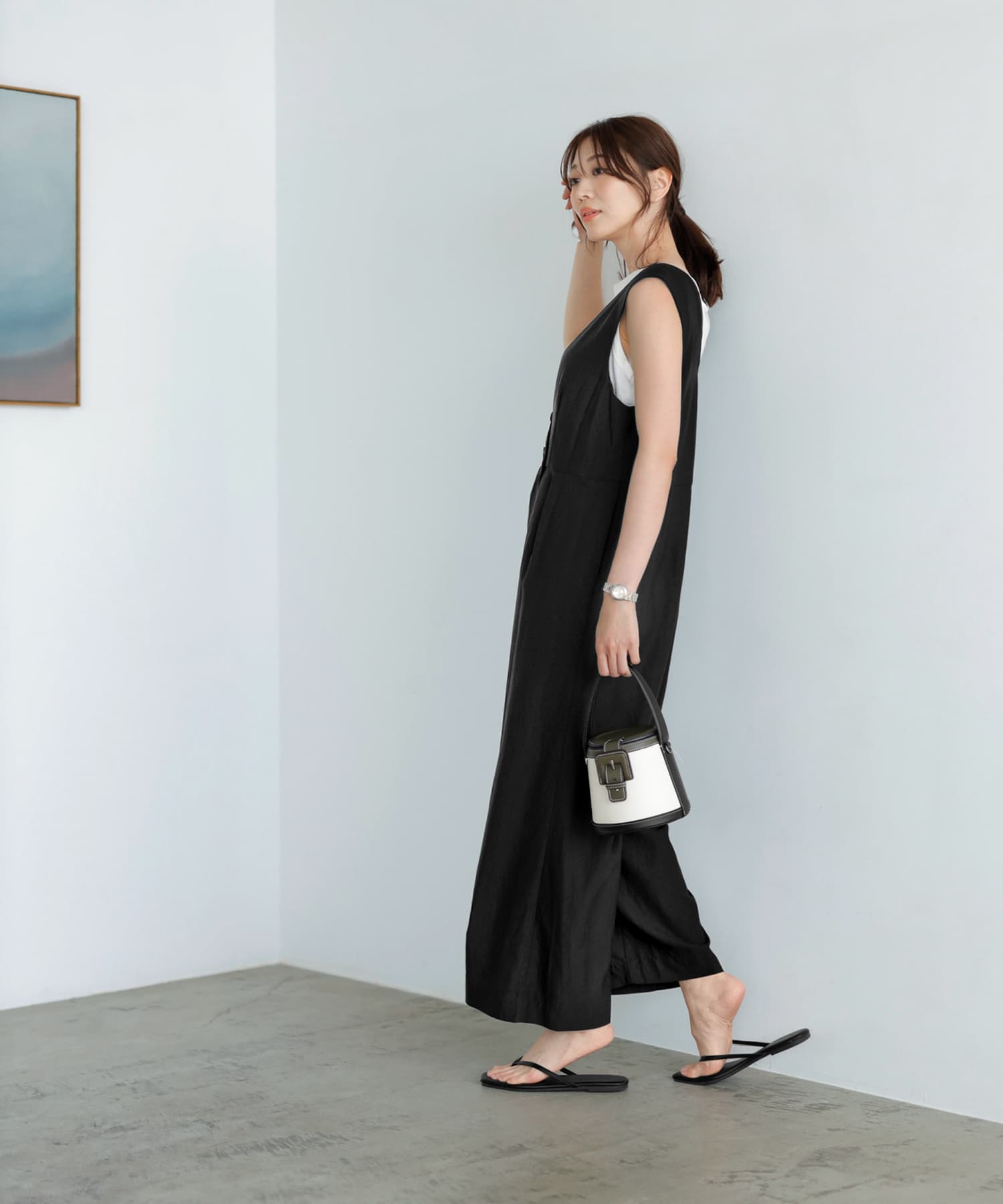 しょう❣️STYLE DELI♡スタイルデリ前合わせタックサロペット スタイルデリ STYLE DELI 【LUXE】 前合わせタックサロペット