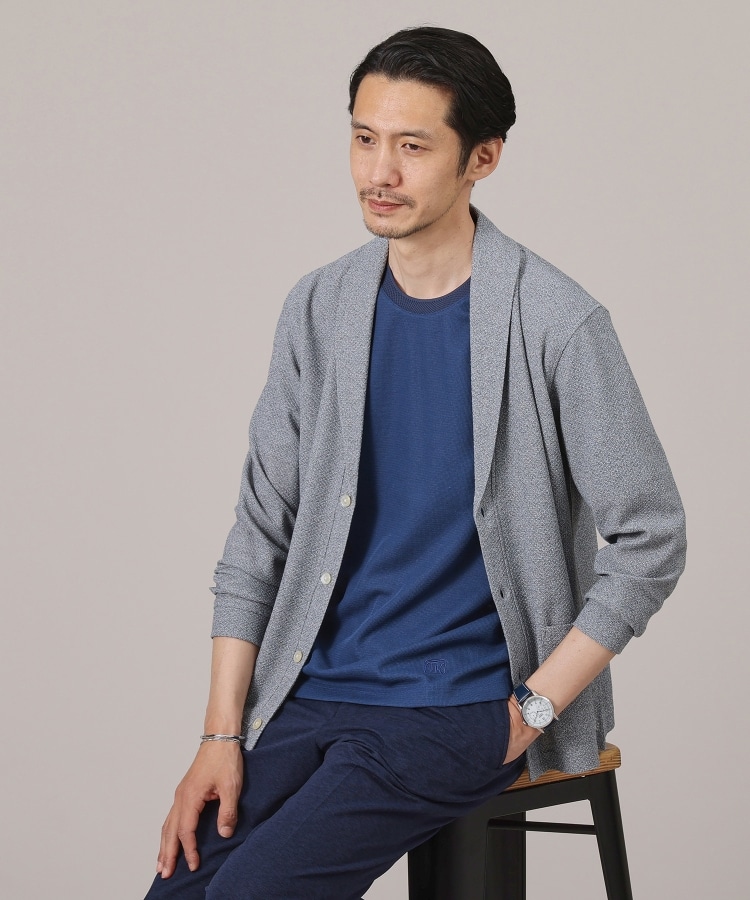 タケオキクチ　【尾州織】メランジショールカラー カーディガン 楽天市場】【SALE／50%OFF】【尾州織】メランジショールカラー