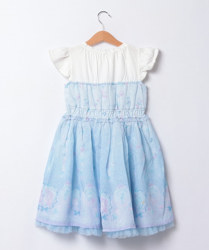 メゾピアノ　ワンピース　Tシャツ　シェル　2点セット 肩開きTシャツ＆キャミワンピースセット(110cm 黒): キッズ