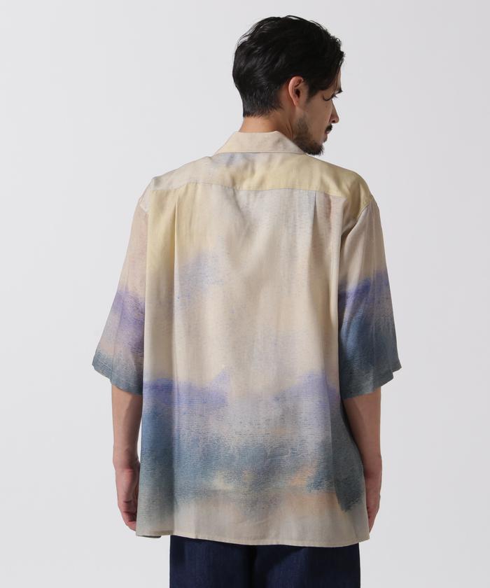 YOKE/ヨーク/LANDSCAPE PRINTED OPEN COLLAR SHIRT(506125164