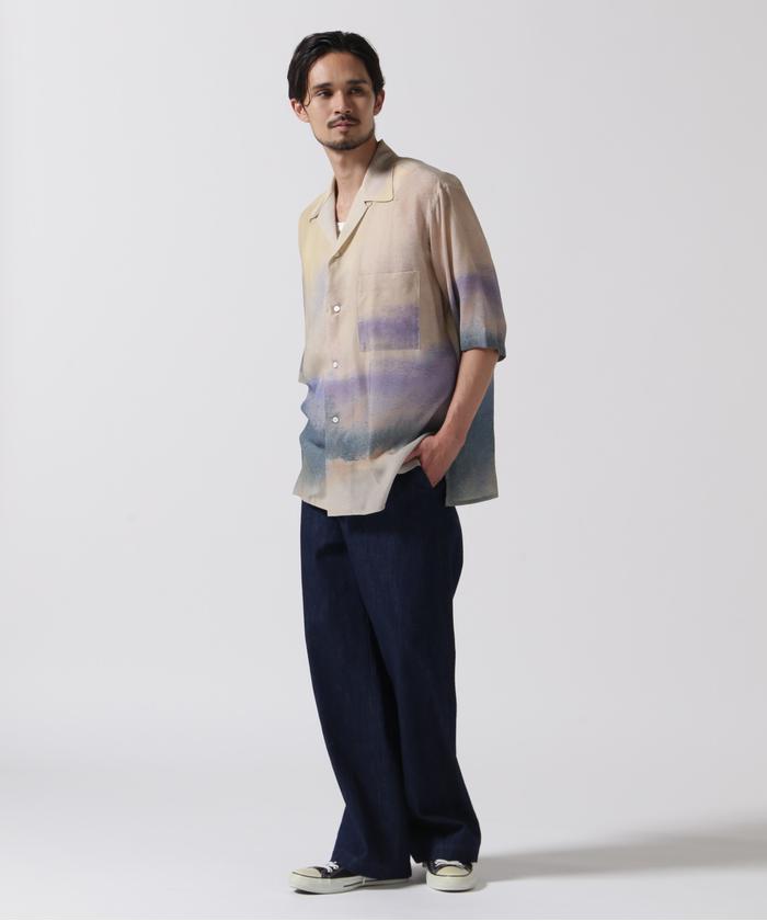 YOKE/ヨーク/LANDSCAPE PRINTED OPEN COLLAR SHIRT(506125164 YOKE/ヨーク/LANDSCAPE PRINTED OPEN COLLAR SHIRT(506125164