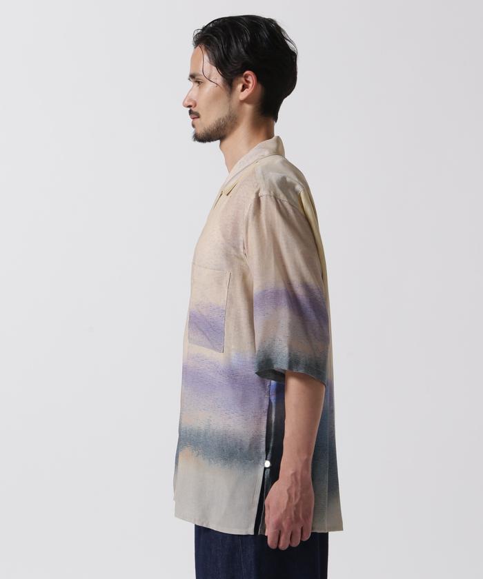 GRADATION PRINTED OPEN COLLAR SHIRT | YOKE(ヨーク