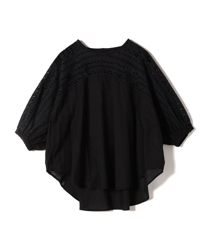 セール 30%OFF】*〈洗濯機可能〉袖 カットワーク レース コンビ