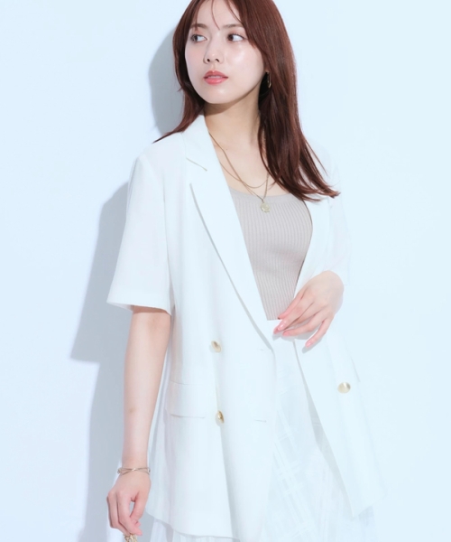 マイストラーダ❤️半袖リネンジャケット 新品タグ付 Mystrada リネン半袖ジャケット 白Sサイズ - メルカリ