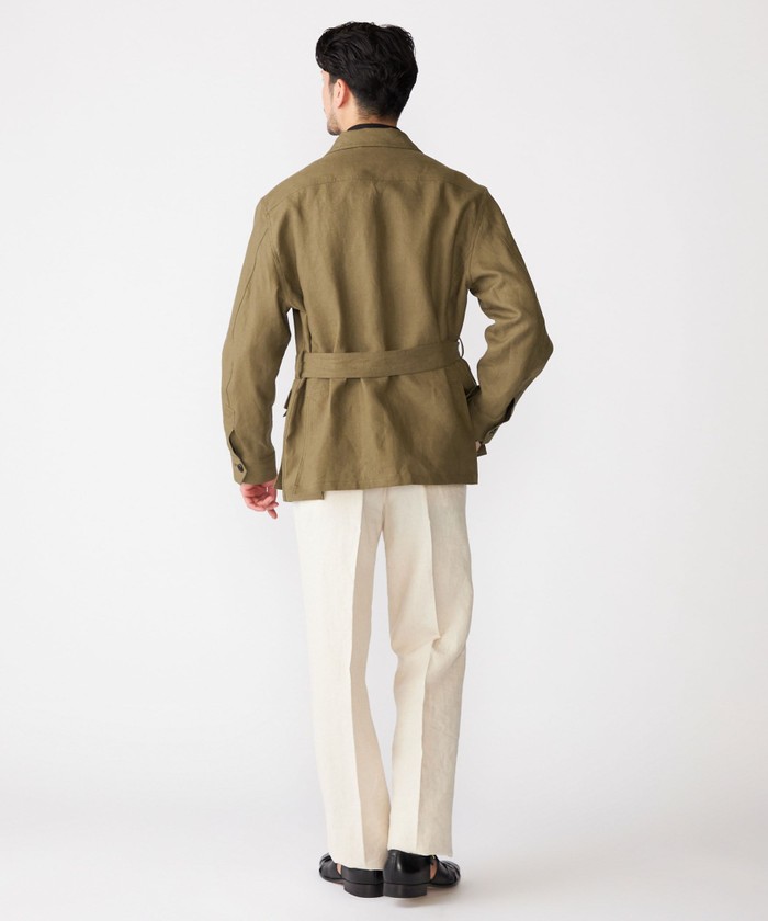 セール 40%OFF】SHIPS: LES LESTON リネン サファリ ジャケット