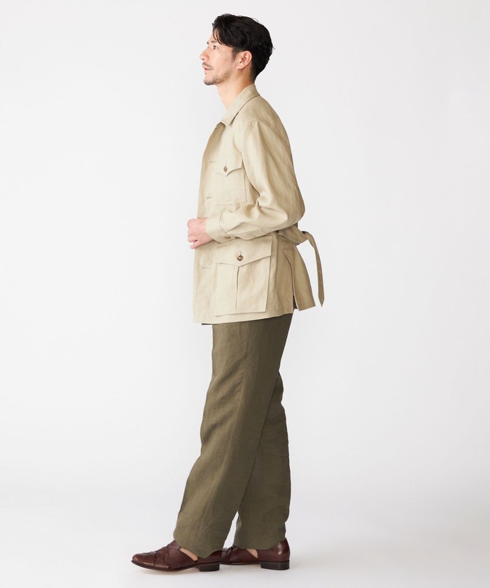 セール 40%OFF】SHIPS: LES LESTON リネン サファリ ジャケット