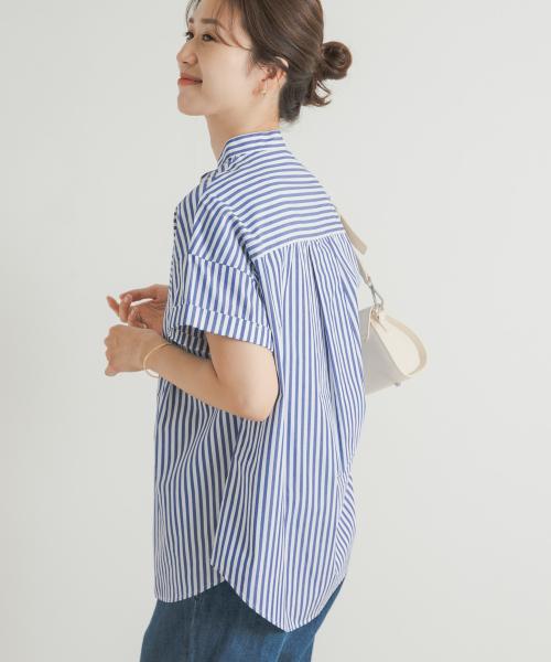 ストライプロールアップタックシャツ URBAN RESEARCH DOORS｜ストライプロールアップタックシャツ