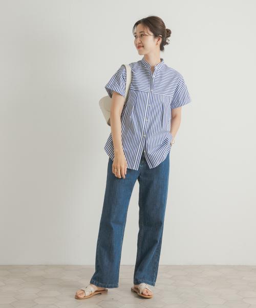 新品◎アーバンリサーチドアーズ◎ストライプロールアップタックシャツ ストライプロールアップタックシャツ | アーバンリサーチ