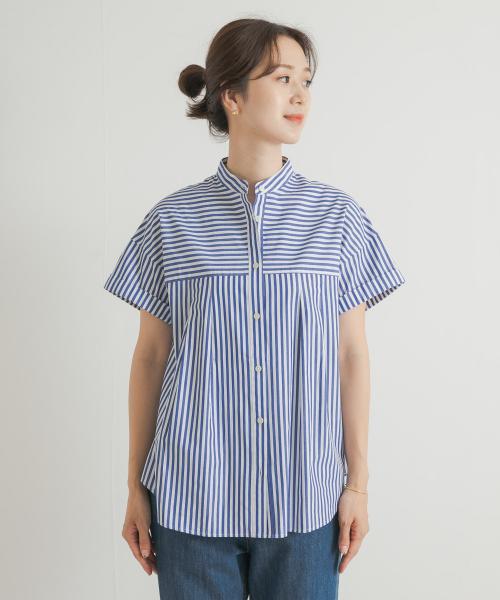 新品◎アーバンリサーチドアーズ◎ストライプロールアップタックシャツ セール 30%OFF】ストライプロールアップタックシャツ(506126328