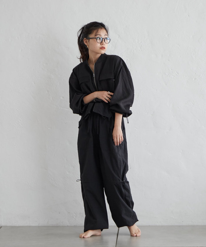 希少 美品 LAPA ダブルジップ モード感 大人 黒 異素材 羽織 シアー セール】【CIAOPANIC TYPY】シアーダブルジップカーデ《撥水