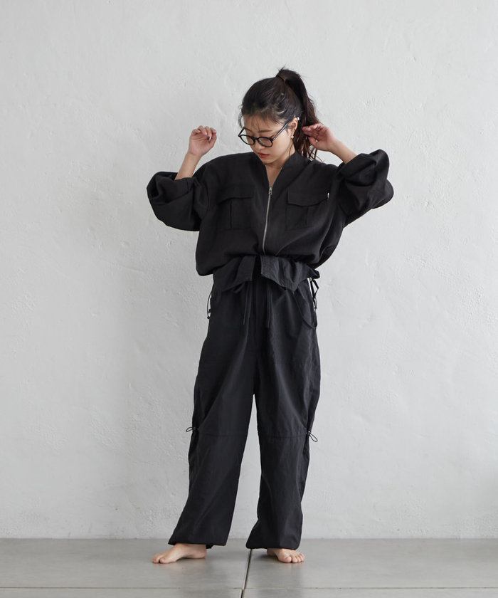 希少 美品 LAPA ダブルジップ モード感 大人 黒 異素材 羽織 シアー セール】【CIAOPANIC TYPY】シアーダブルジップカーデ《撥水