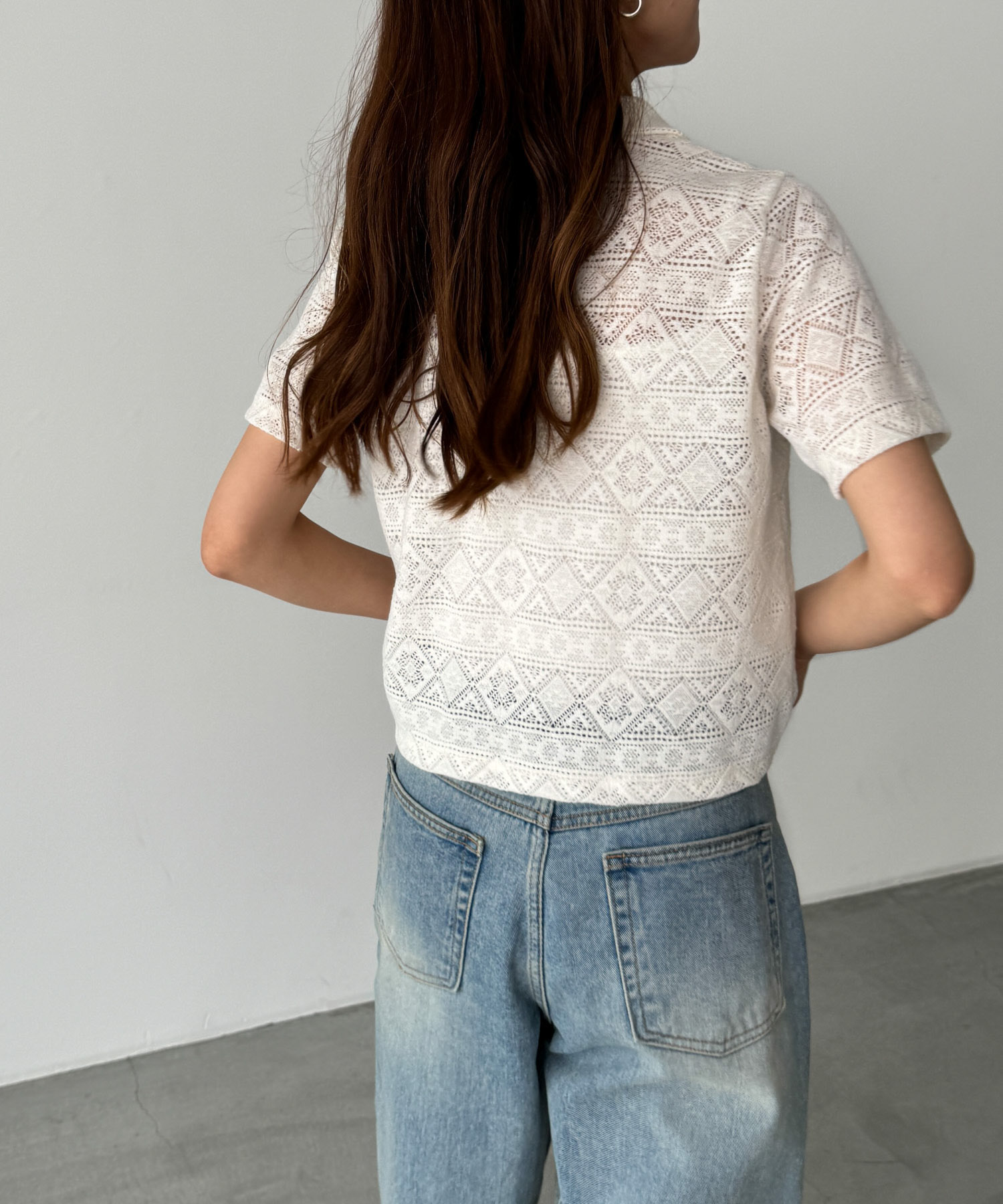 CANAL JEAN El mar　エンブロイダリーレースシャツ CANAL JEAN ブラウス シャツ El mar エンブロイダリーレース