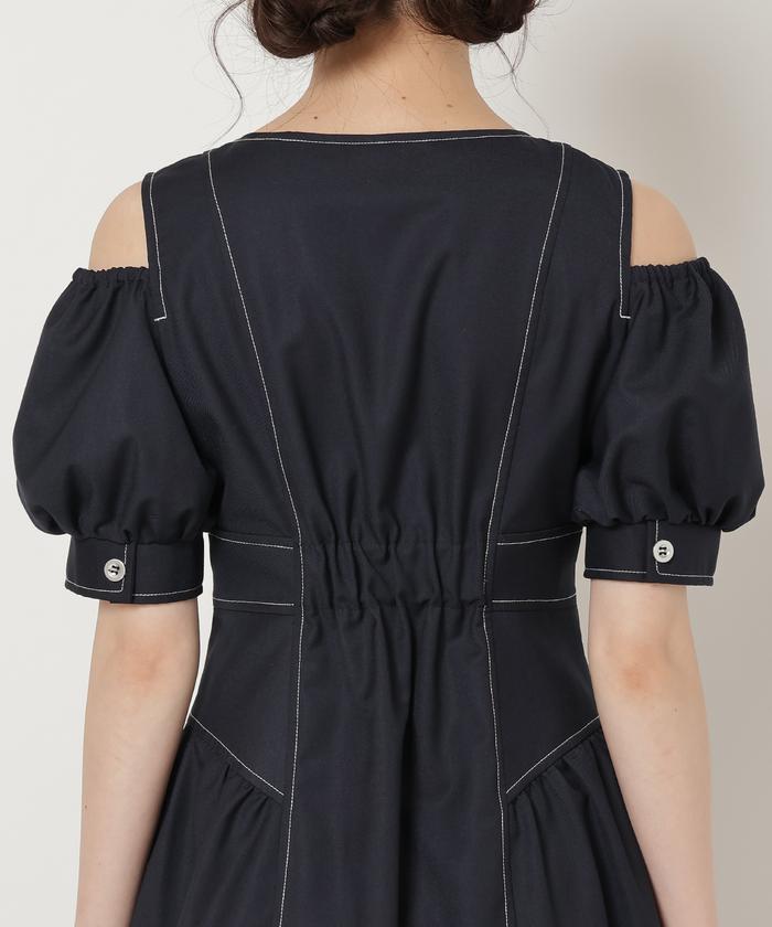 セール 50%OFF】肩あきフレアワンピース(506143345