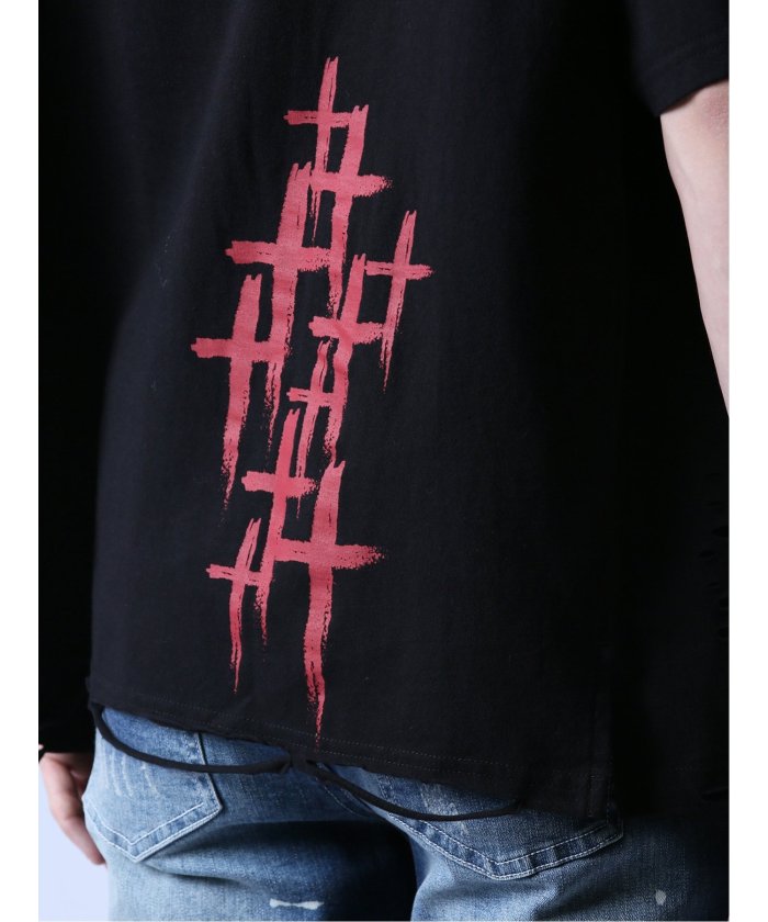 クロスグランジ クルーネック半袖Tシャツ メンズ Tシャツ