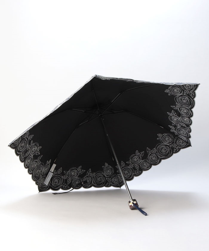 NINA RICCI (ニナリッチ) ローズ刺繍晴雨兼用パラソル NINA RICCI (ニナリッチ) ローズ刺繍晴雨兼用パラソル