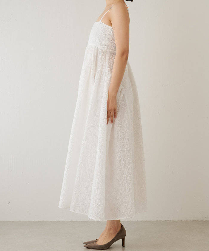 7856. 【極美品】 Waltz by BEAMS ジャガードワンピース B:MING by BEAMS / ジャガード キャミソール ワンピース