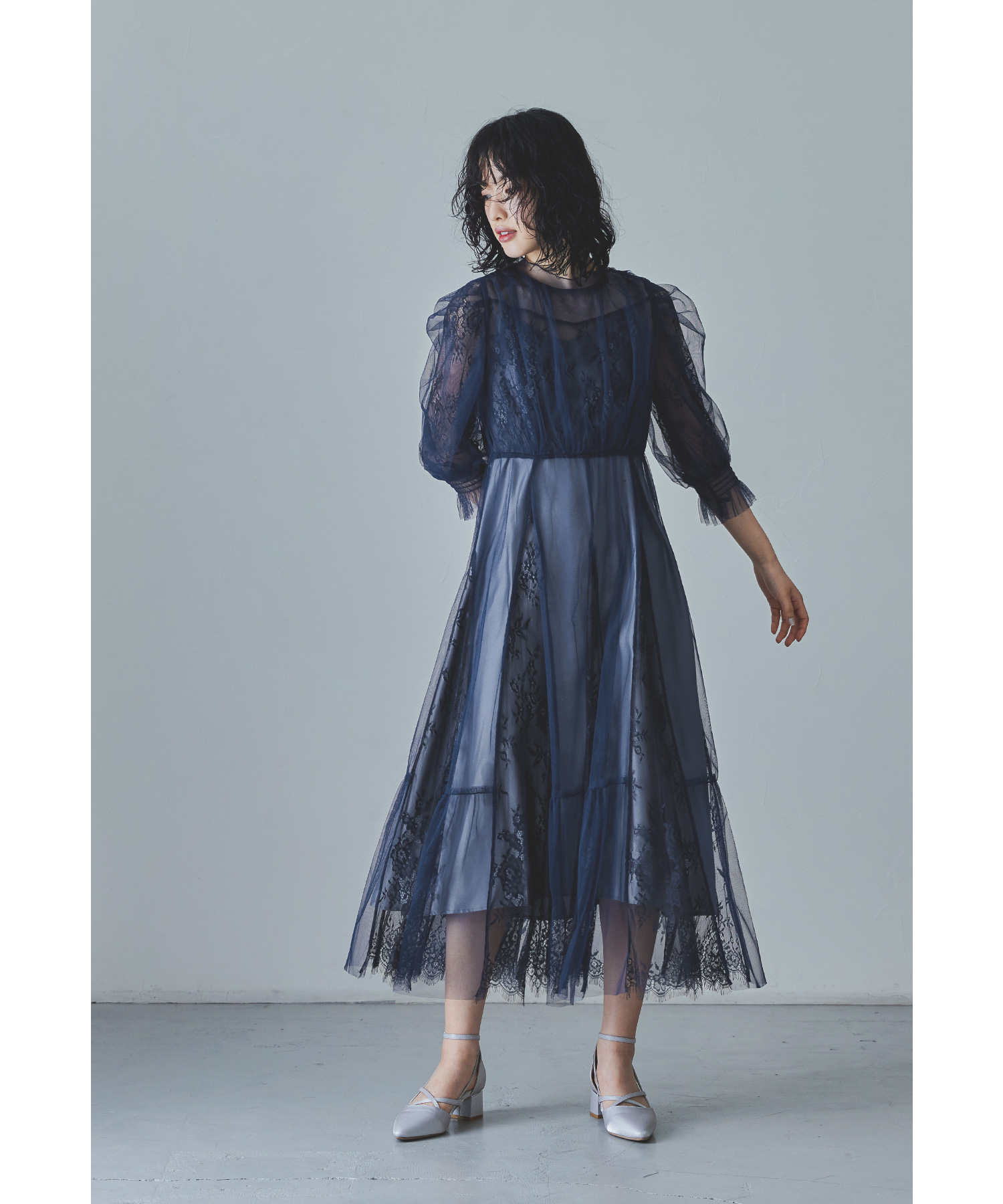 DORRYDOLL/niana ワンピース オケージョンドレス結婚式お呼ばれ秋冬 ニアナ niana 2wayパフチュールドレス ボレロセット キャミ