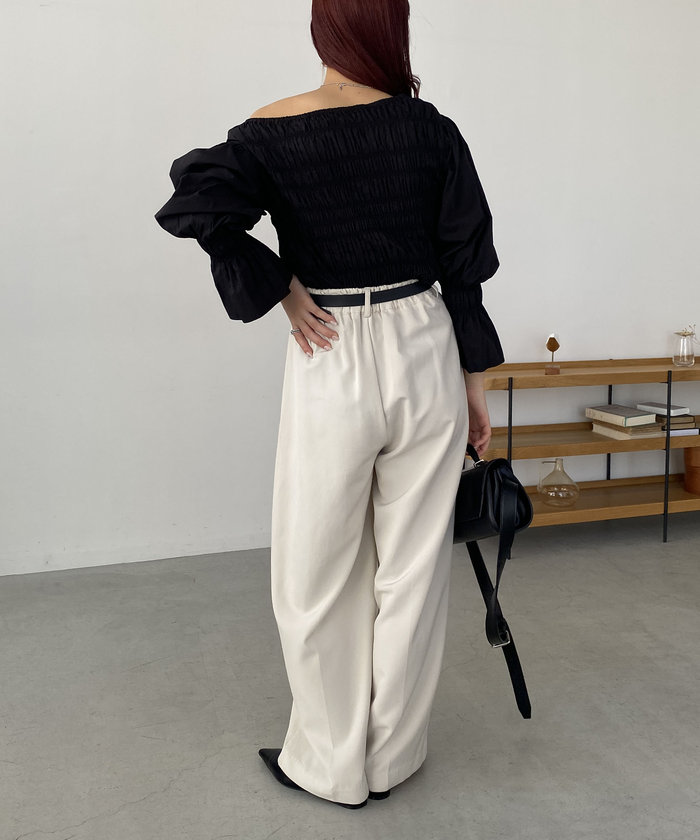 セール 60%OFF】【CAPRICIEUX LE'MAGE】シャーリングブラウス