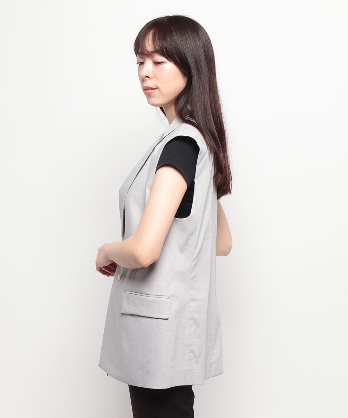 セオリーリュクス　クリスプリネン　ダブルブレスト　ジレ セール】ジレ CRISP LINEN AMBI(505975764) | セオリーリュクス