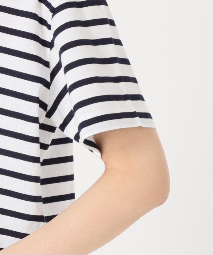 VERMEIL par iena　PARISロゴボーダーTシャツ INSCRIRE アンスクリア Back Circle Tee I25SSBC98（Tシャツ