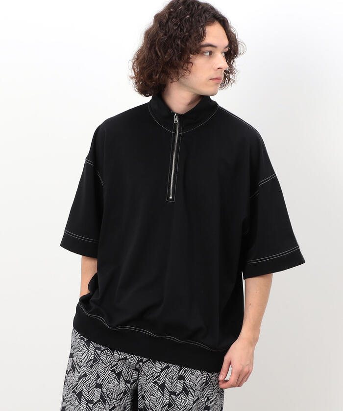 大学生協 割引 クーポン】【セール 40%OFF】カラーステッチ半袖ハイネック メンズウェア