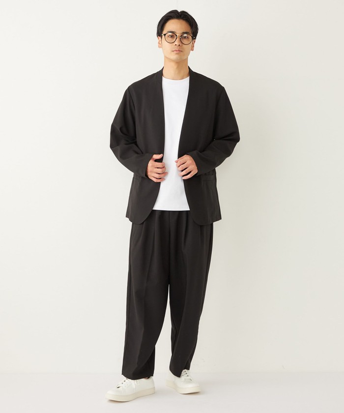 SHIPS｜SHIPS any: SUPER100 ノーカラー ジップ ショートコート