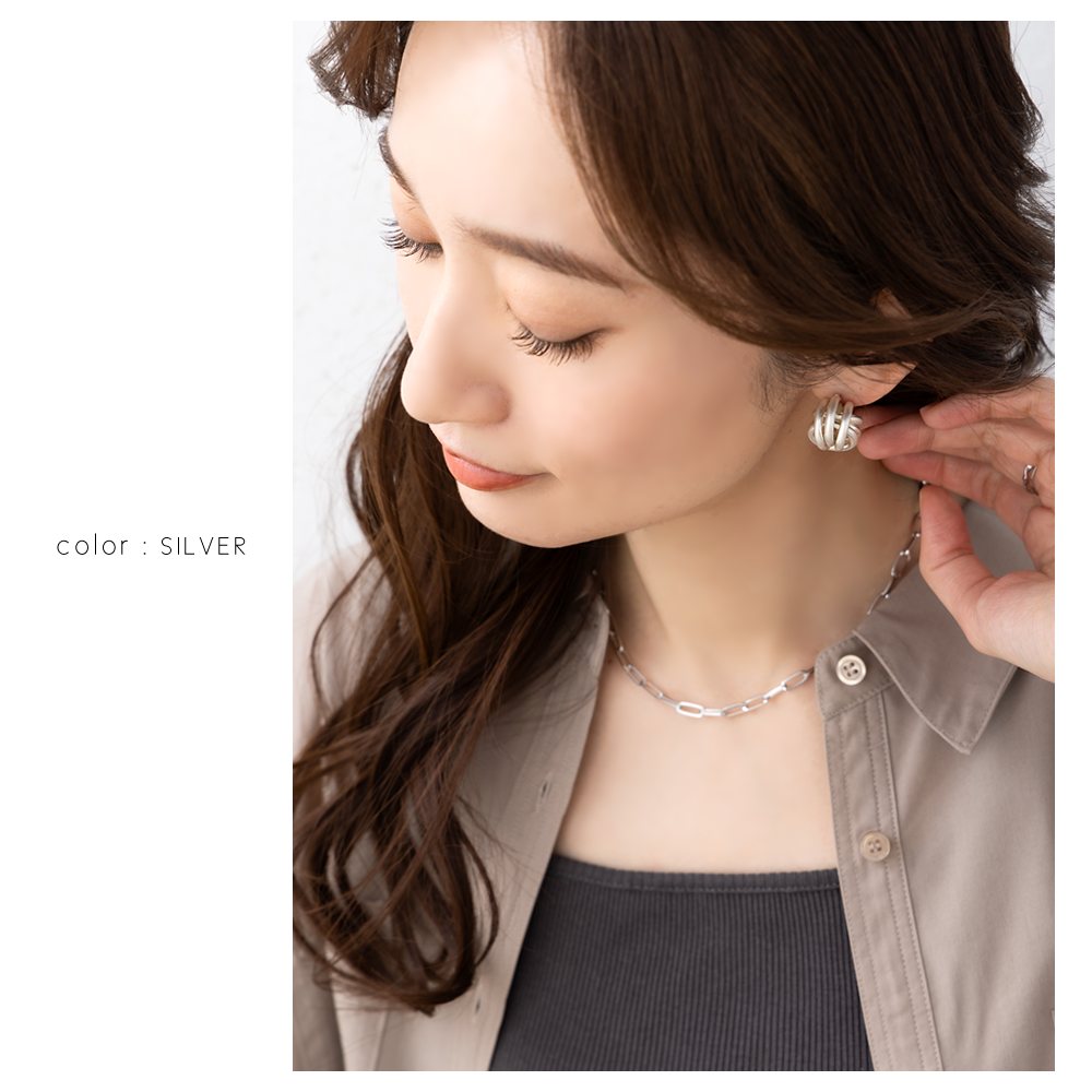 クリームドット Cream dot. ヴィンテージ調ツイストノットピアス